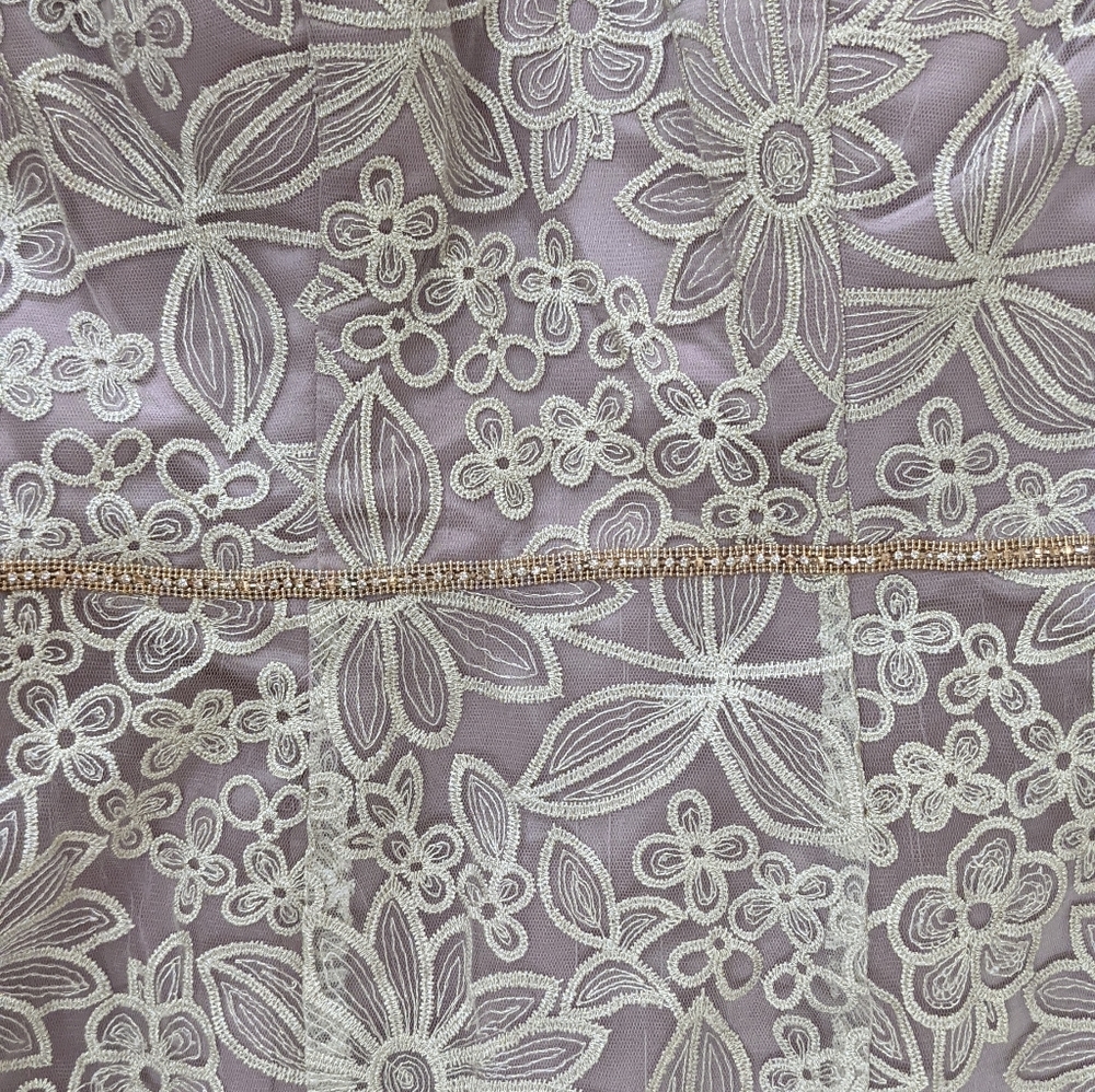 Js Collections Gold/Lilac Fit N Flare Evening Gown - image 2